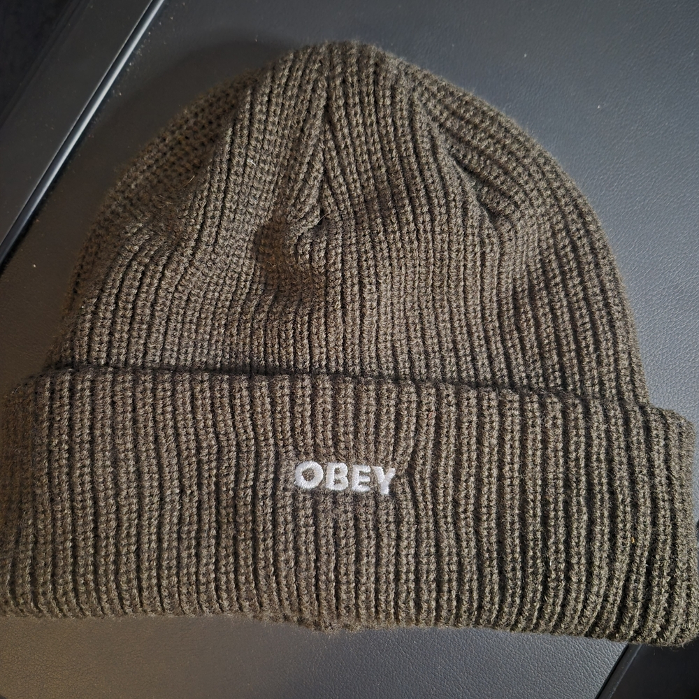 Obey Brown Knit Beanie